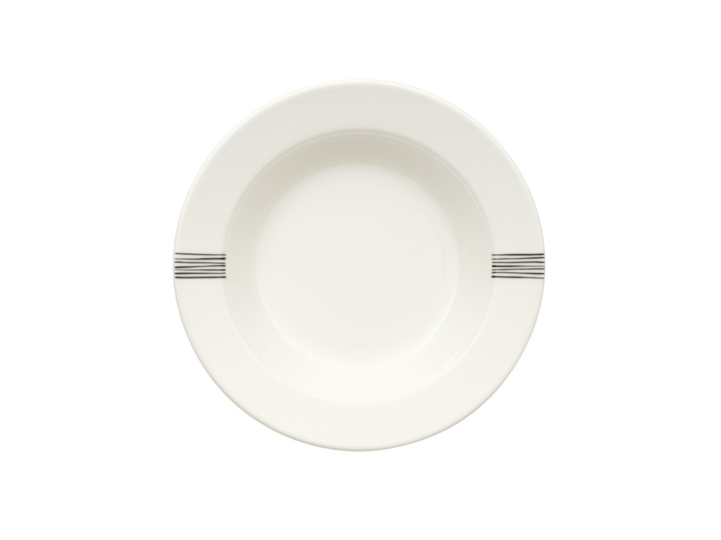 Plato hondo Black Lines Día 230 mm