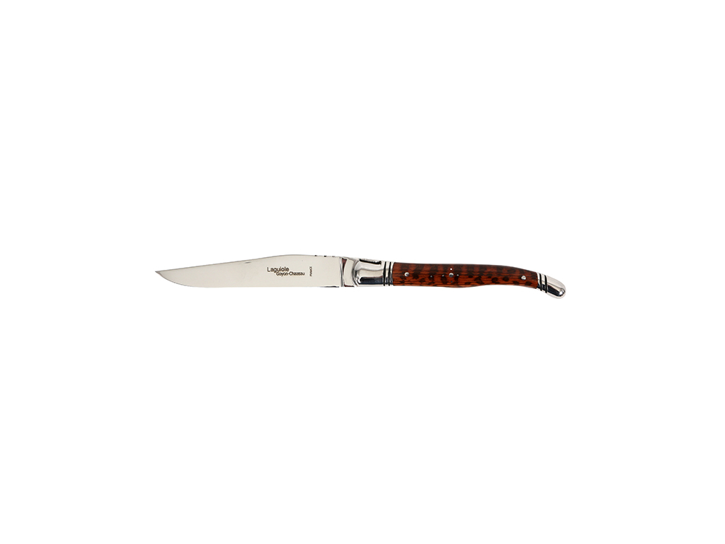 Cuchillo de carne, Laguiole Avantage, Mango de madera de serpiente