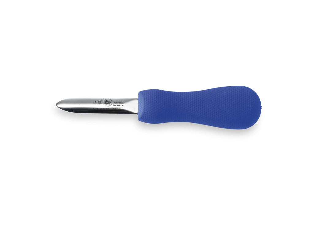 Cuchillo para ostras - Acero inoxidable - Azul - 70mm