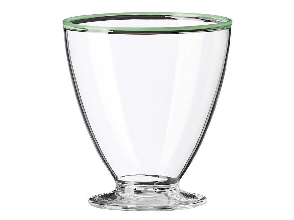 Vaso c/fondo 30cl Vida en Color Borde Verde