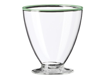 Vaso c/fondo 30cl Vida en Color Borde Verde