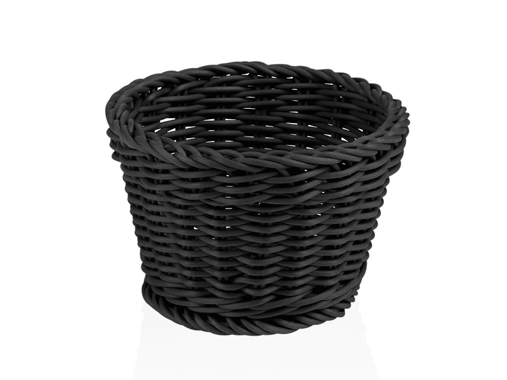 Cesta de pan Negra 13 cm H10 cm Weaver Pro