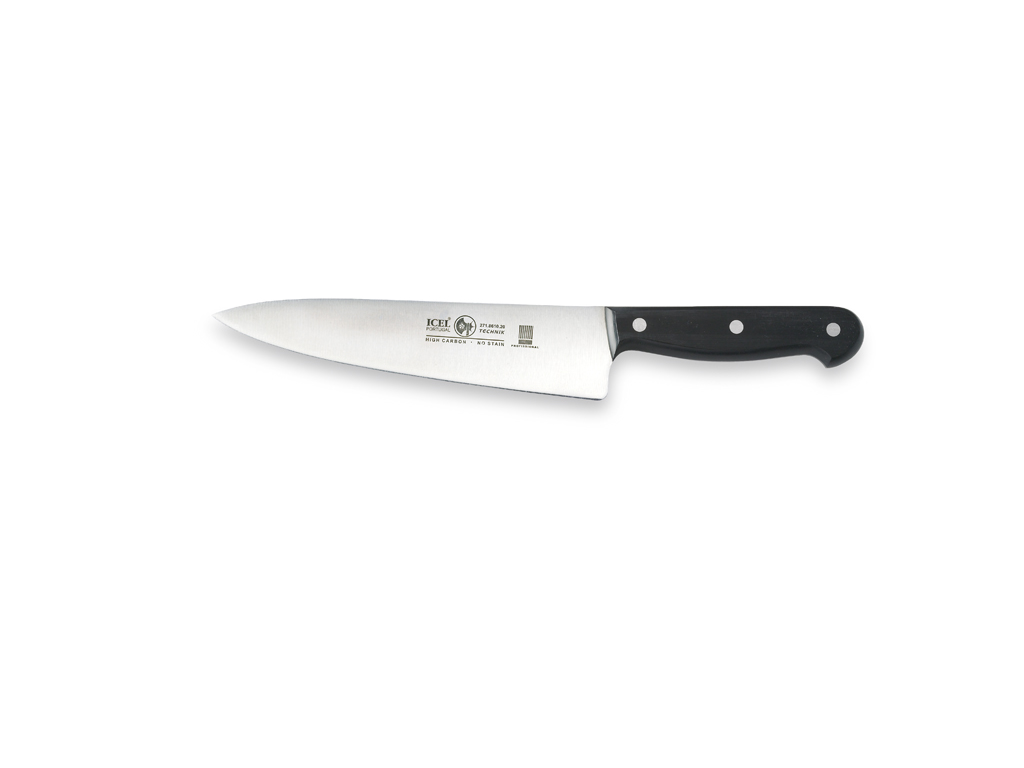 Cuchillo de cocina - Acero inoxidable - Negro - 200mm - 220g - 56HRC