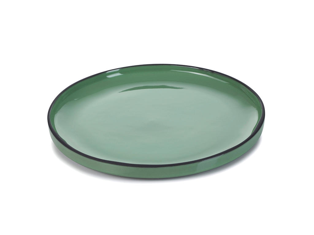 Plato Postre 21 cm Verde Caractere