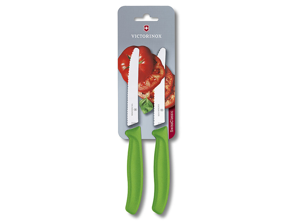 Cuchillos de tomate, 11 cm, Victorinox, 2-pack, varios colores