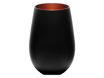 Vaso de agua con vidrio negro/bronce 46.5cl - 120x64mm
