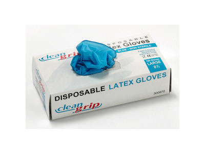 Guante desechable de látex blanco S 100 pcs