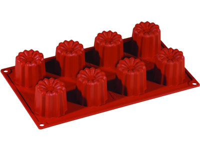 Molde de hornear de silicona 1/3 GN, 8 bordelesa