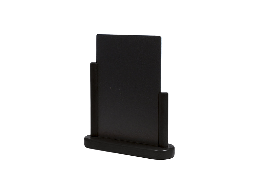 Tablero 15x21 cm A5 con soporte de madera negra mesa