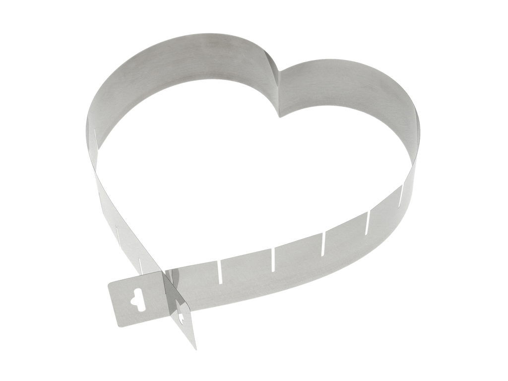 Anillo de pastel corazón altura ajustable 5 cm