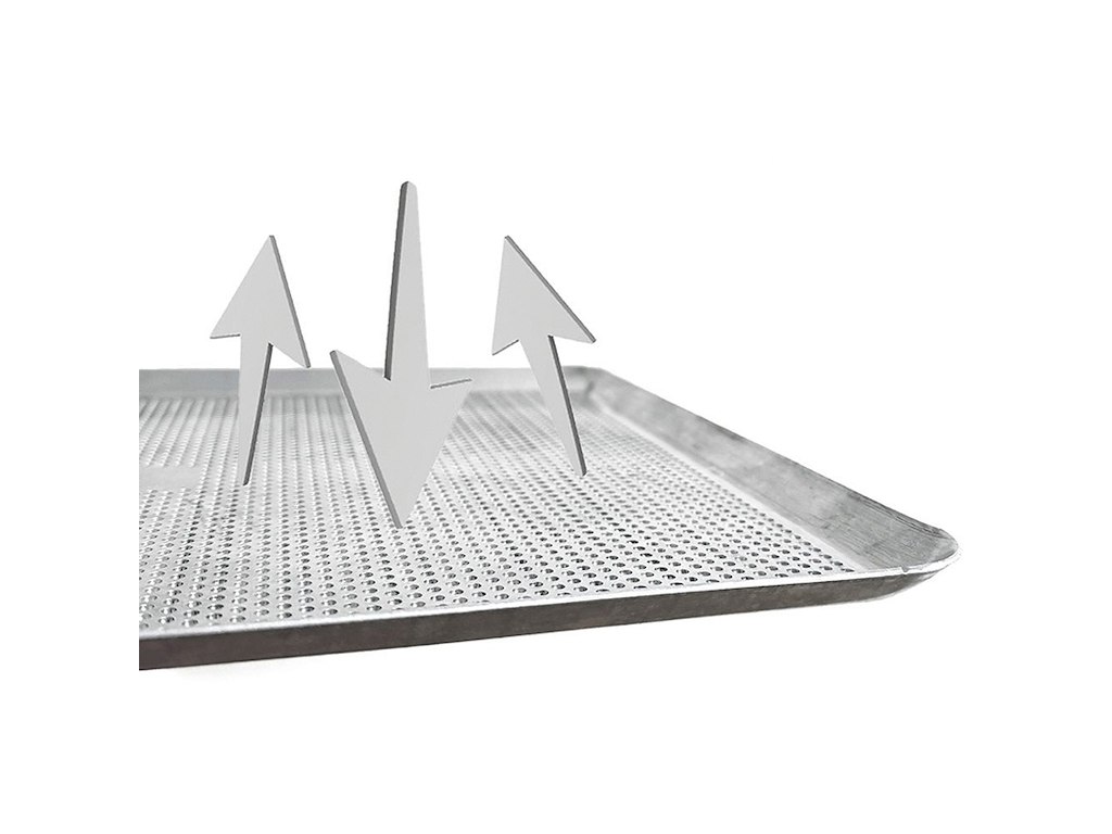 Bandeja de hornear Perf. 600x400 mm. Doblado H:10 mm
