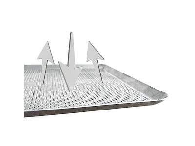 Bandeja de hornear Perf. 600x400 mm. Doblado H:10 mm