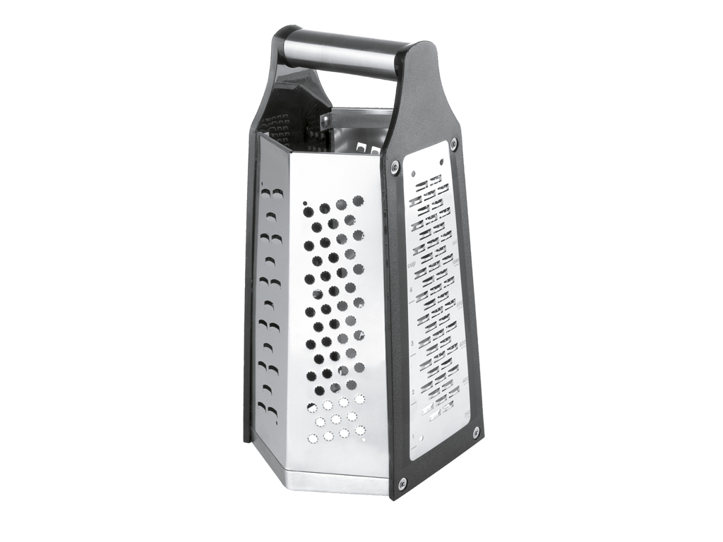 Råkostjern 23 cm con 6 superficies de rallado