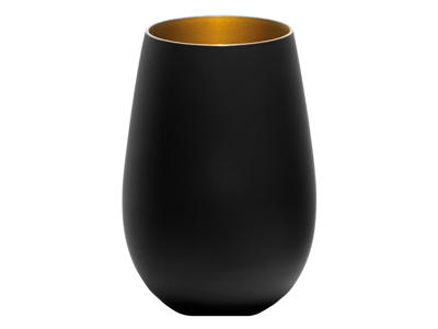 Vaso de agua con cristal negro/dorado 46,5cl - 120x64mm