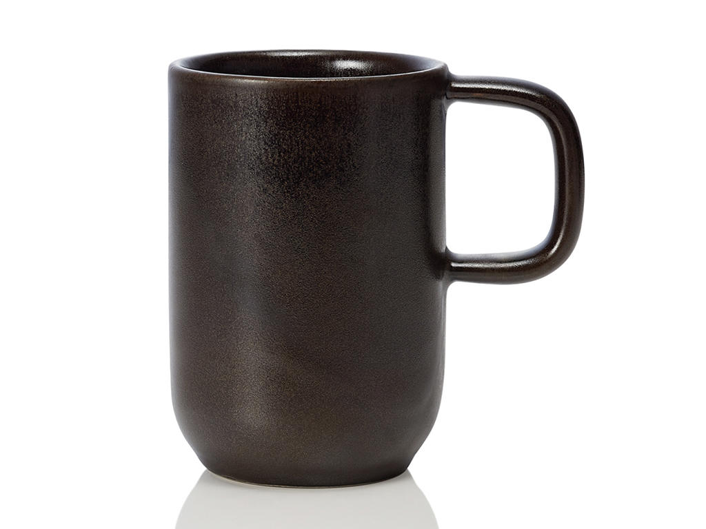 Taza de cerámica marrón 370ml - 110x75x75mm
