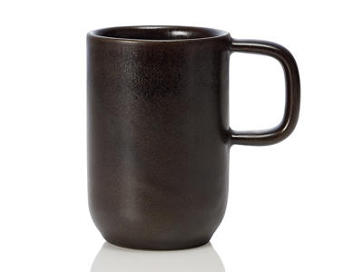 Taza de cerámica marrón 370ml - 110x75x75mm