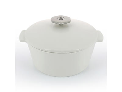 Cocotte RVLT 22 cm satinado/Blanco