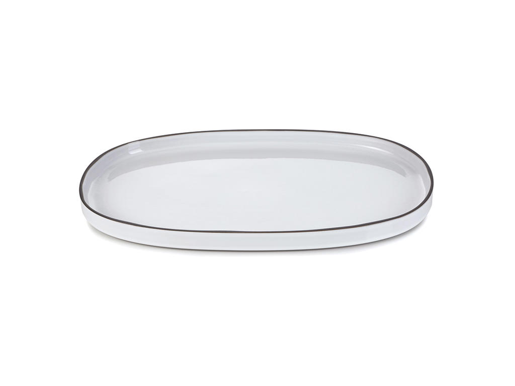 Plato Oval 46,5x29 cm Blanco Caractere