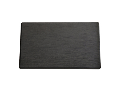 Bandeja de melamina negra 32,5x26,5 cm aspecto pizarra