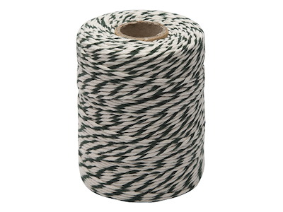 Rullepølsegarn Grøn/hvid 250g