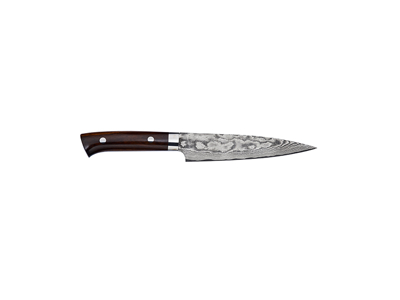 Cuchillo decorativo, 15 cm, Takefu, VG-10, 61 capas, mango de madera de hierro