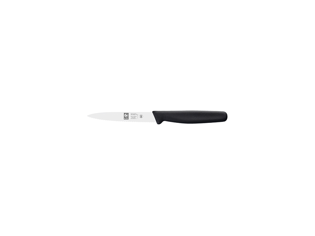 Cuchillo decorativo - Acero inoxidable - Negro - 90mm - Corte ondulado