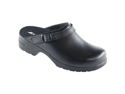 Træsko u/hælkap sort str 35