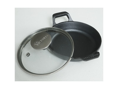 Olla mini c/ tapa de vidrio 14 cm Hierro fundido