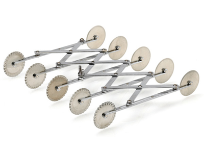 Cortador de masa recto y dentado con 5 ruedas 55mm