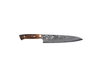 Cuchillo de cocina, 24 cm, Takefu Yellow Bull, VG-10 61 capas