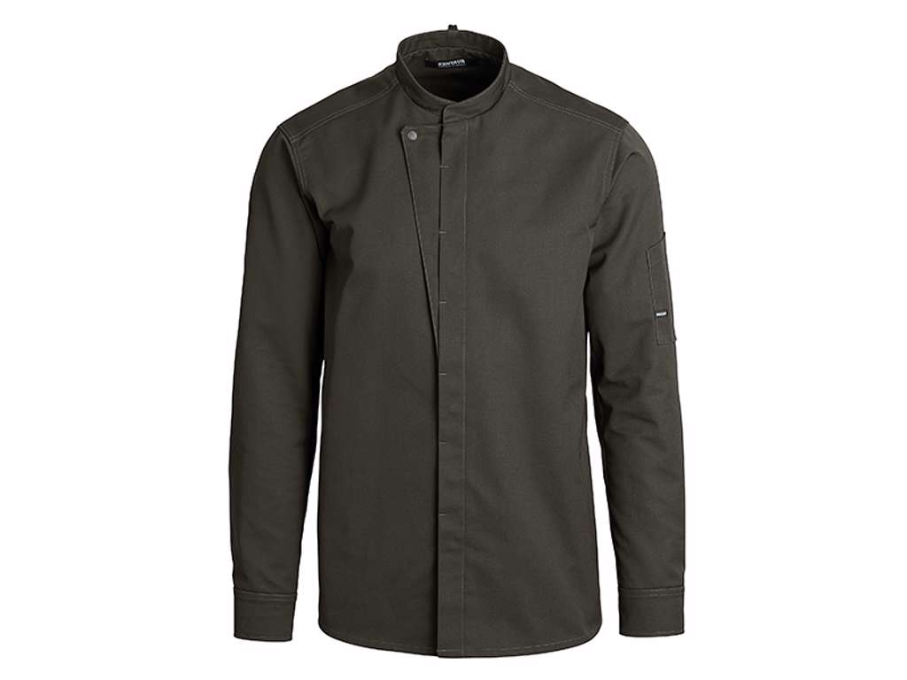 Kentaur Chaqueta de cocinero ciprés oliva c/ botón a presión