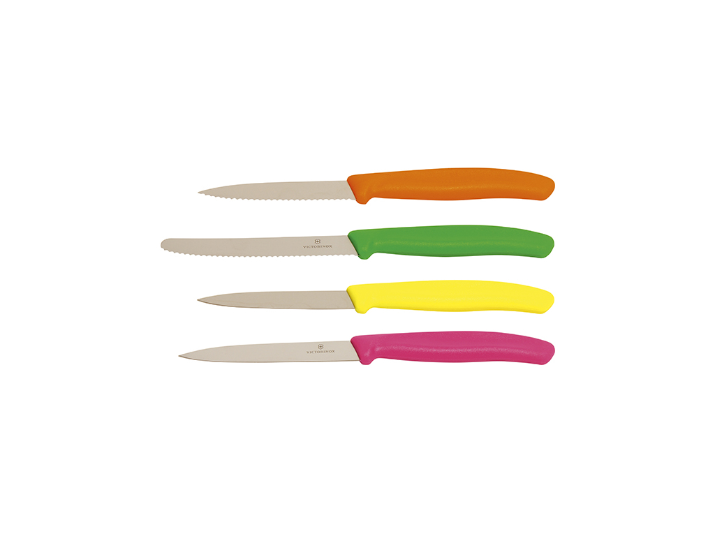 Cuchillos de hierbas, Victorinox, 2 lisos y 2 con hoja de sierra