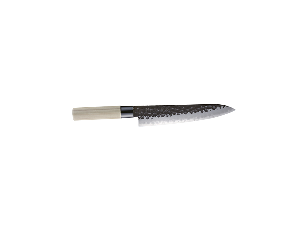 Cuchillo de cocina 24 cm Tojiro Martillado Negro