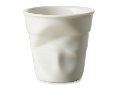 Froisse Arrugado Taza de Capuchino 18 cl Blanco Huevo