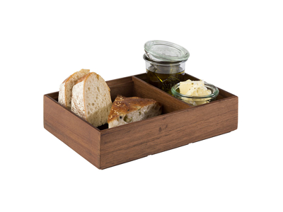 Caja de almacenamiento de madera de acacia 22,5x15 cm