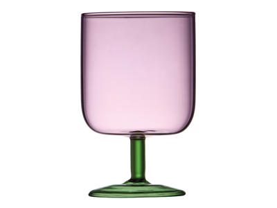 Vaso de vino Torino 30 cl 2 uds. Rosa/Verde