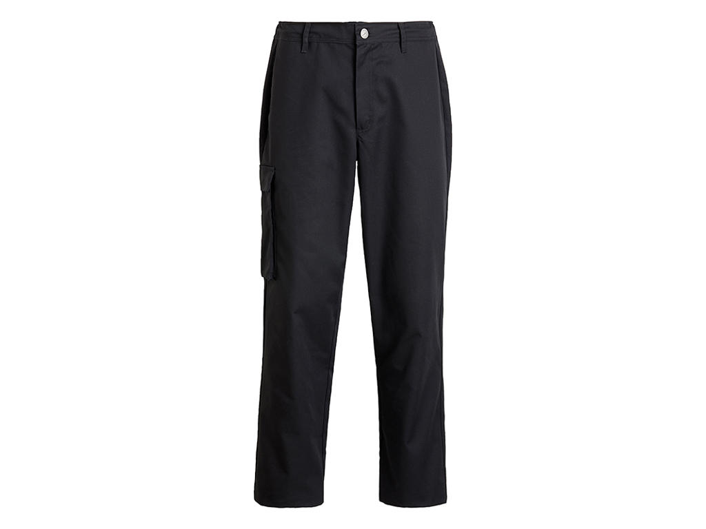Kentauer Pantalones con bolsillo en el muslo Unisex, Negro