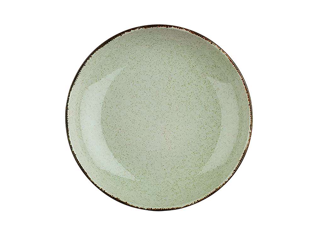 Plato hondo  21 cm Perla verde