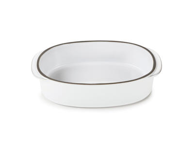Plato Oval 19x13 cm blanco Caractere Culinaire