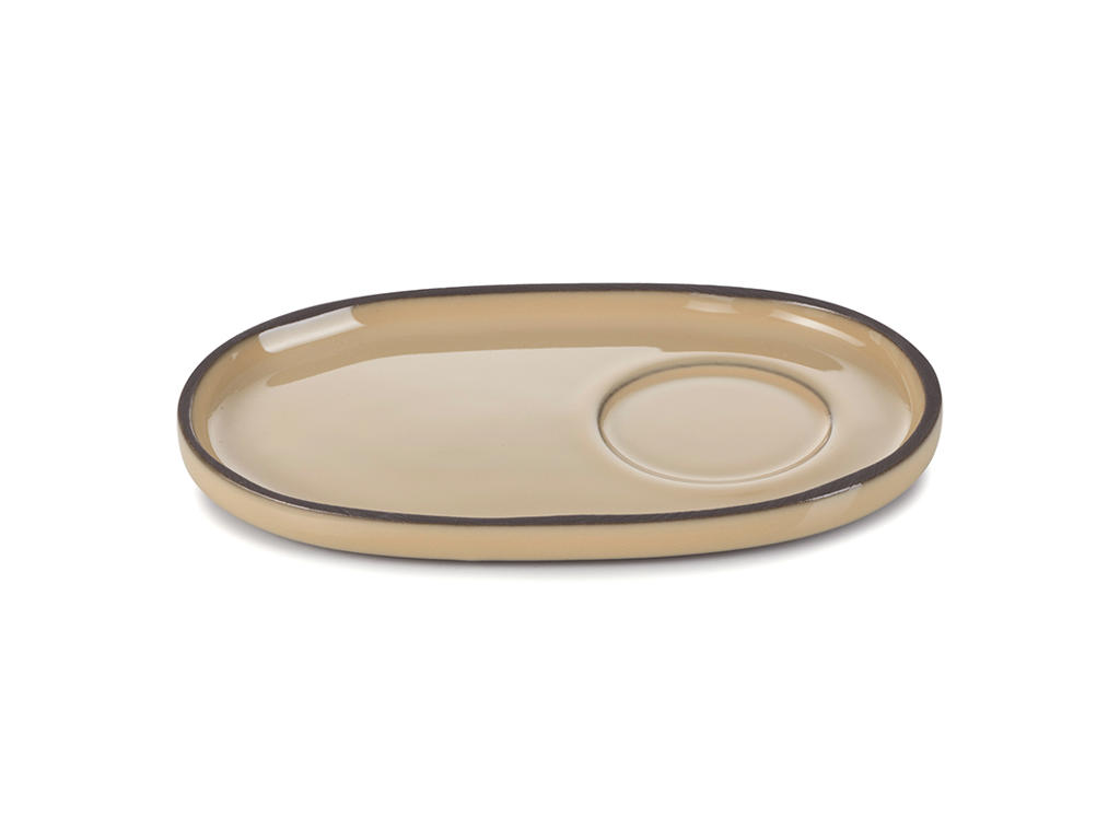 Plato Oval 13,5x8 cm Beige Caractere