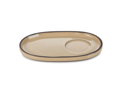 Plato Oval 13,5x8 cm Beige Caractere