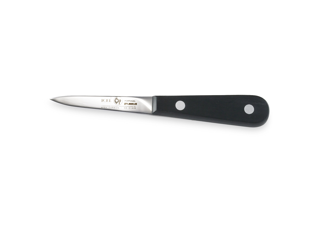 Cuchillo para ostras - Acero inoxidable - Negro - 80mm
