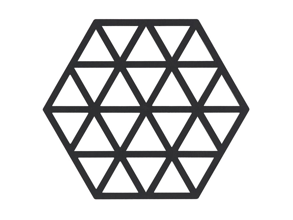 Posavasos Zone Triangles 16x14 mm Negro