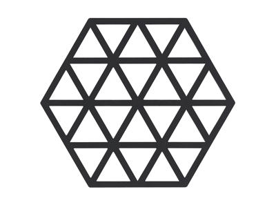 Posavasos Zone Triangles 16x14 mm Negro