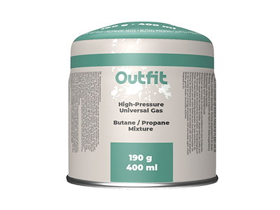 Gas de cartucho sin rosca 190g/400ml