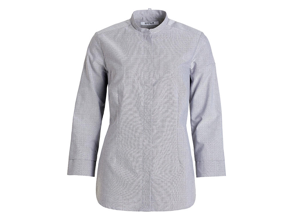 Kentauer Oxford Camisa Mujer 7/8 manga, Gris claro