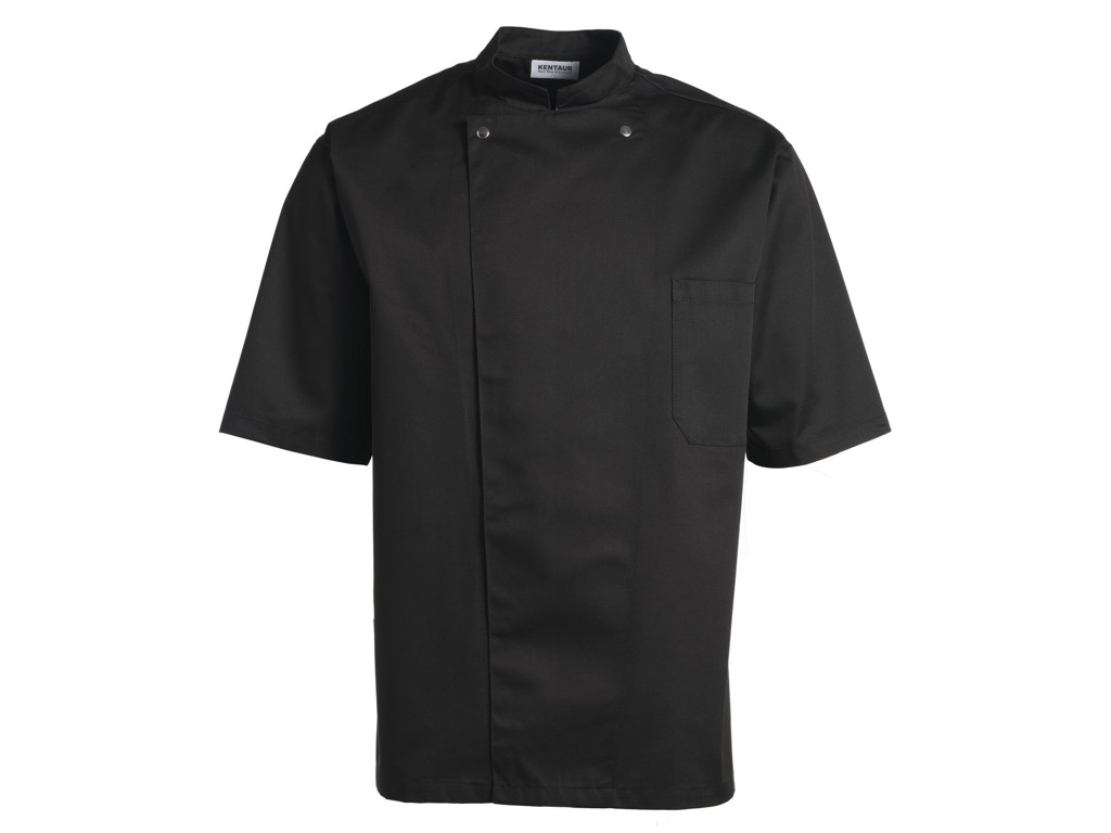 Kentaur Chaqueta de Chef Unisex Negra con manga corta