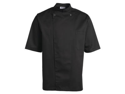 Kentaur Chaqueta de Chef Unisex Negra con manga corta