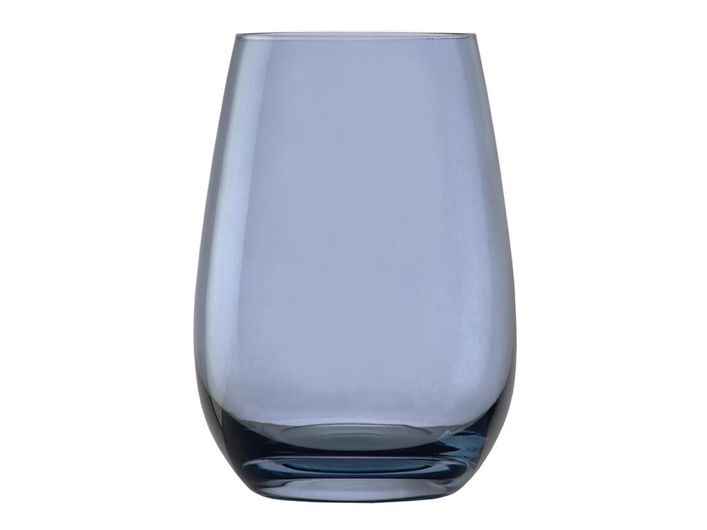 Vaso de agua con vidrio azul ahumado 46,5cl 120x64mm