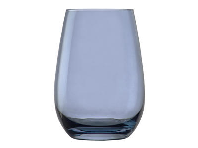 Vaso de agua con vidrio azul ahumado 46,5cl 120x64mm